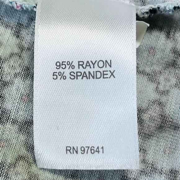 J.Jill Women's Tunic Size M Blue Geometric Print Long Sleeve Modest Cut - Picture 10 of 11